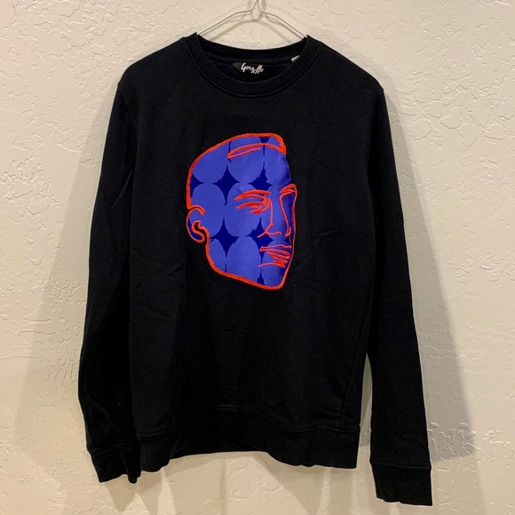 Wolf & Badger 1/10 Embroidered Sweatshirt, Gung Ho unisex adult XS - Picture 10 of 11